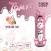 Pod Tom V2 - 7000 Hơi - Pod dùng 1 lần vị Peach Ice - Đào Lạnh