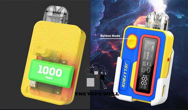Dùng lượng pin sản phẩm Rincoe JellyBox XS 30W - Pod Kit lên đến 1000mah